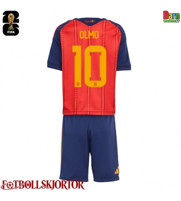 Spanien Dani Olmo #10 Hemmakläder Barn VM 2026 Kortärmad (+ Korta byxor)